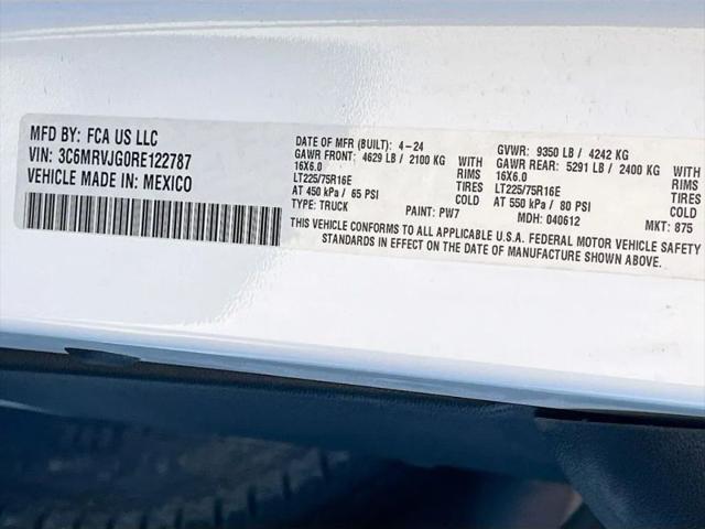2024 Ram ProMaster Cargo Van Tradesman High Roof 159" WB EXT w/Pass Seat