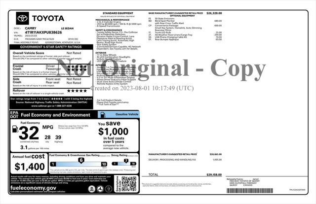 2023 Toyota Camry LE