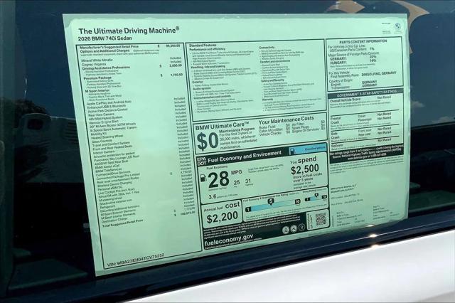 2026 BMW 7 Series 740i