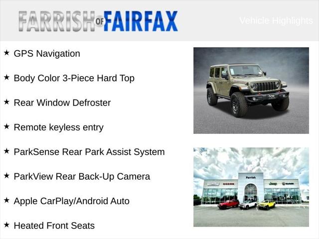 2025 Jeep Wrangler WRANGLER 4-DOOR RUBICON X 2025 Jeep Wrangler WRANGLER 4-DOOR RUBICON X