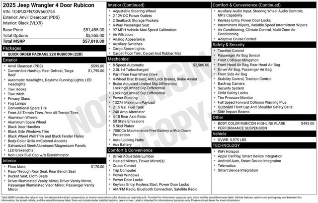 2025 Jeep Wrangler WRANGLER 4-DOOR RUBICON