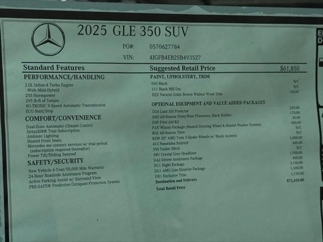 2025 Mercedes-Benz GLE GLE 350 GLE 350