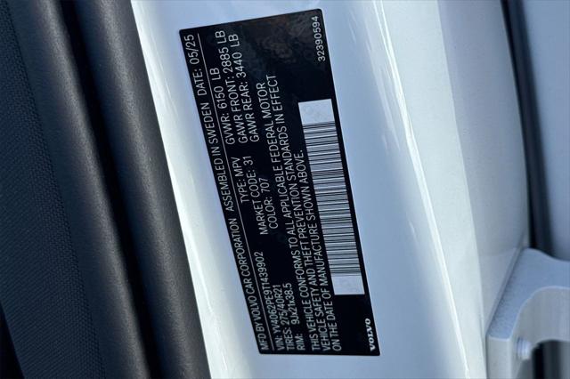 2026 Volvo XC90 Plus, B6 AWD Gas (mild hybrid), Gasoline, Bright, 7 Seats