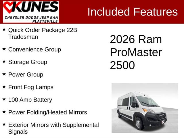 2026 RAM Ram ProMaster RAM PROMASTER 2500 TRADESMAN CARGO VAN HIGH ROOF 159 WB