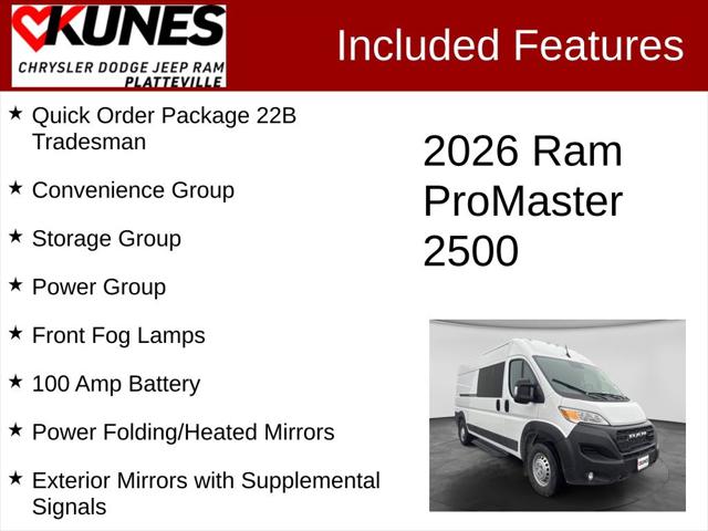 2026 RAM ProMaster 2500 RAM PROMASTER 2500 TRADESMAN CARGO VAN HIGH ROOF 159 WB