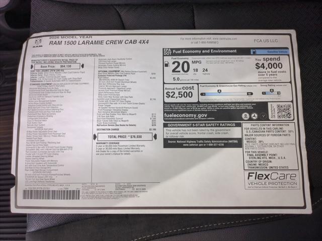 2026 Ram 1500 Laramie Crew Cab 4x4 5'7" Box