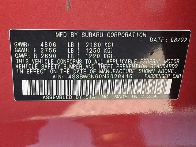 2022 Subaru Legacy Limited XT