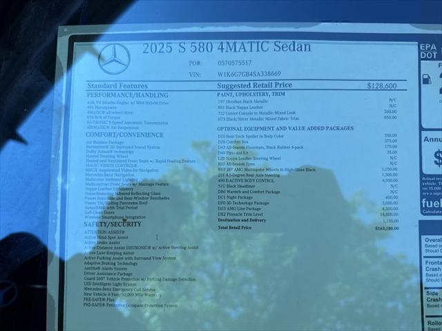 2025 Mercedes-Benz S 580 4MATIC