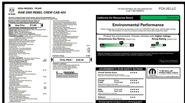 2024 RAM 2500 Power Wagon Rebel Crew Cab 4x4 64 Box