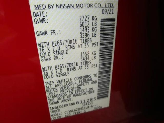2022 Nissan Frontier Crew Cab S 4x4