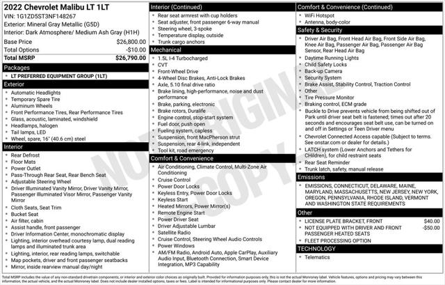 2022 Chevrolet Malibu FWD LT