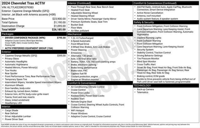 2024 Chevrolet Trax FWD ACTIV
