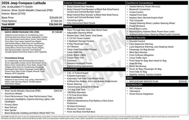 2026 Jeep Compass Latitude Altitude