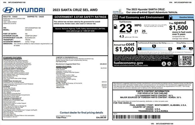 2023 Hyundai Santa Cruz SEL
