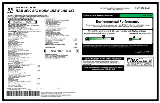 2026 Ram 2500 Big Horn Crew Cab 4x2 64 Box