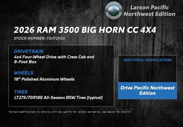 2026 RAM Ram 3500 RAM 3500 BIG HORN CREW CAB 4X4 8 BOX