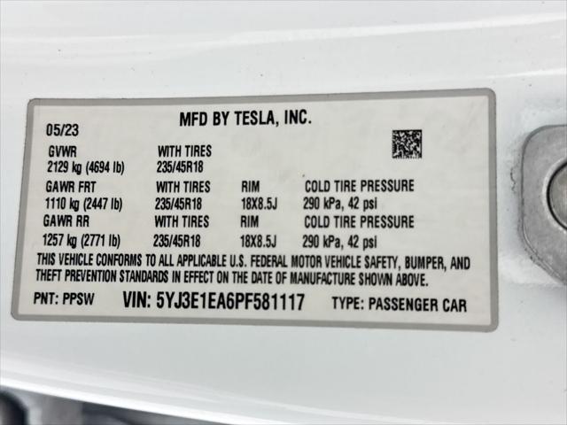 2023 Tesla Model 3 Rear-Wheel Drive