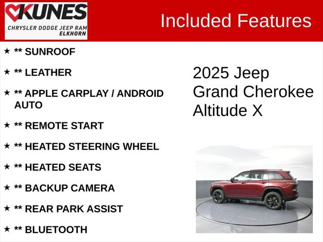2025 Jeep Grand Cherokee GRAND CHEROKEE ALTITUDE X 4X4 2025 Jeep Grand Cherokee GRAND CHEROKEE ALTITUDE X 4X4
