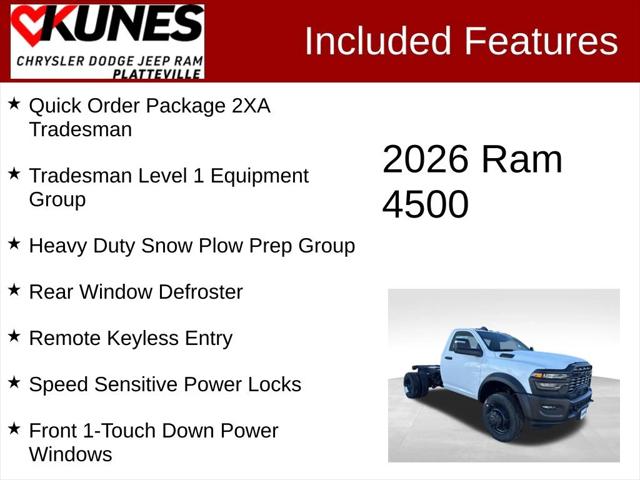 2026 RAM Ram 4500 Chassis Cab RAM 4500 TRADESMAN CHASSIS REGULAR CAB 4X4 60 CA 2026 RAM Ram 4500 Chassis Cab RAM 4500 TRADESMAN CHASSIS REGULAR CAB 4X4 60 CA
