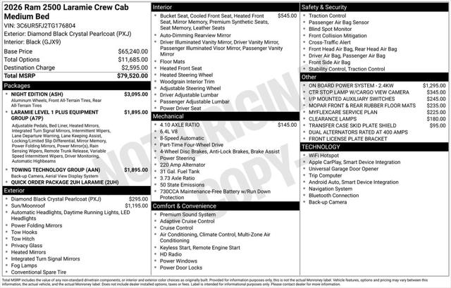2026 RAM Ram 2500 RAM 2500 LARAMIE CREW CAB 4X4 64 BOX