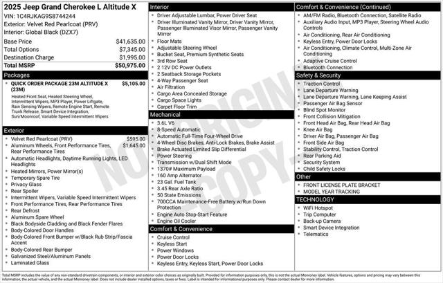 2025 Jeep Grand Cherokee Altitude X 4x4
