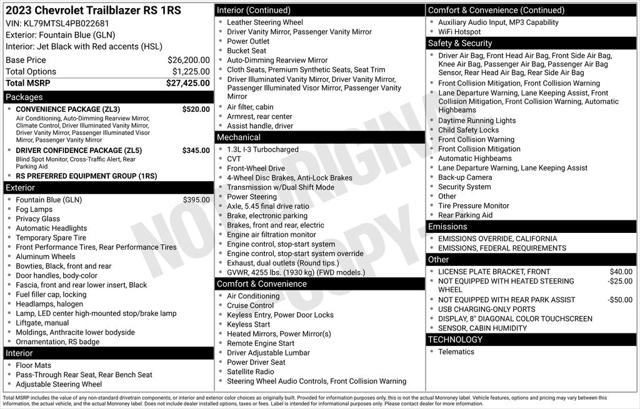 2023 Chevrolet Trailblazer FWD RS