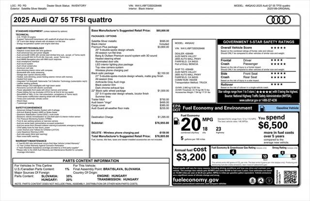 2025 Audi Q7 Premium Plus 55 TFSI quattro Tiptronic