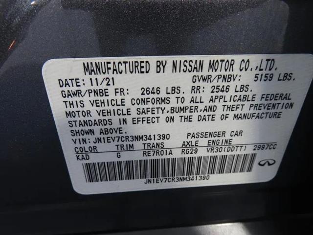 2022 INFINITI Q50 SENSORY AWD
