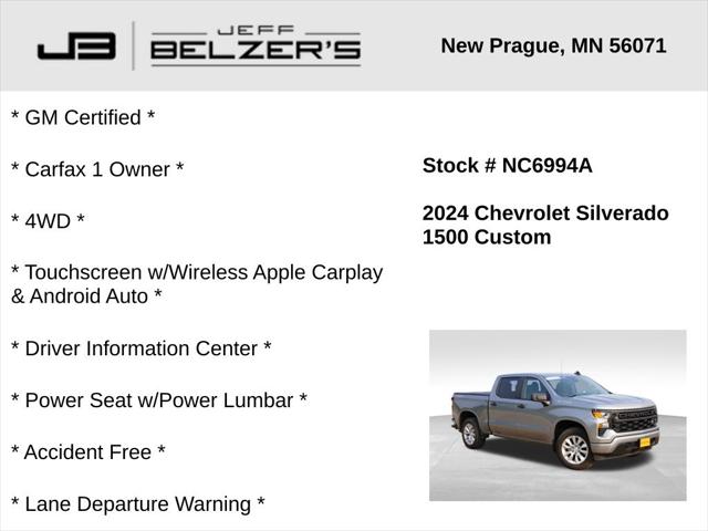 2024 Chevrolet Silverado 1500 4WD Crew Cab Short Bed Custom