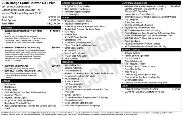 2016 Dodge Grand Caravan SXT