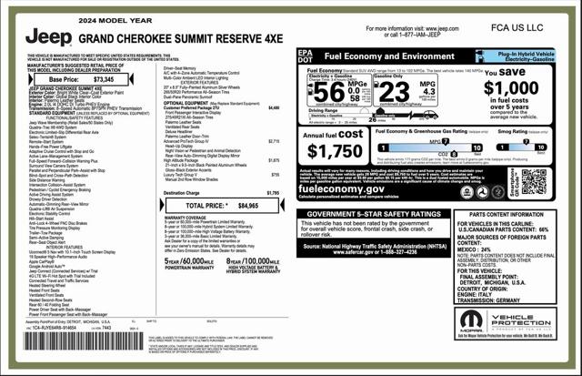 2024 Jeep Grand Cherokee 4xe Summit Reserve