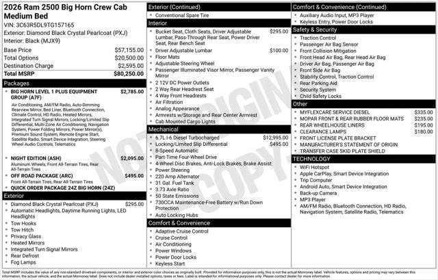 2026 Ram 2500 Big Horn