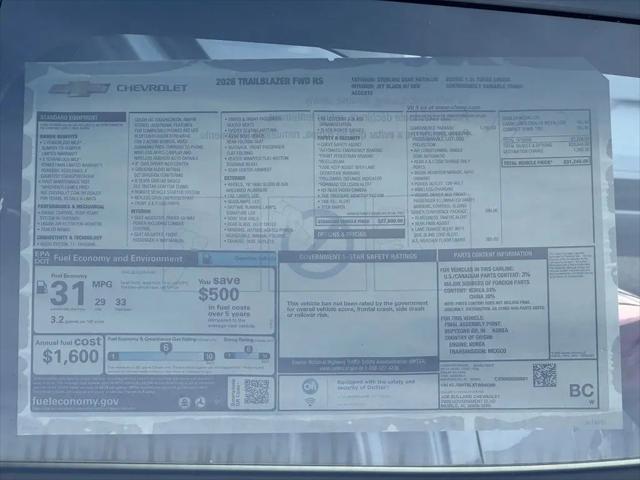 2026 Chevrolet TrailBlazer FWD RS