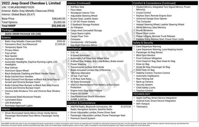 2022 Jeep Grand Cherokee L Limited 4x4
