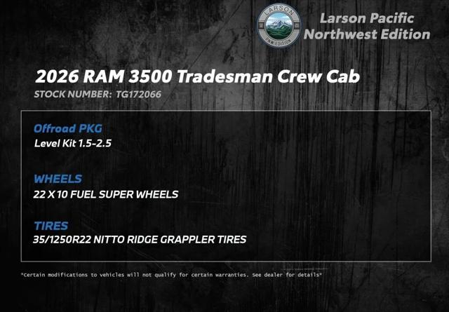 2026 RAM Ram 3500 RAM 3500 TRADESMAN CREW CAB 4X4 64 BOX