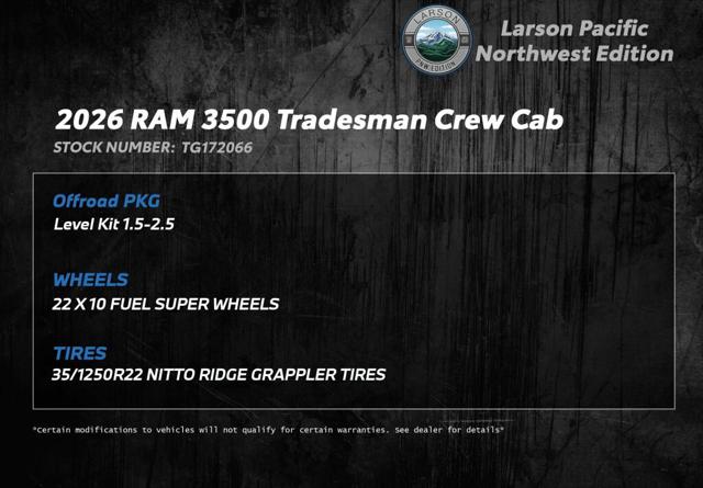 2026 RAM Ram 3500 RAM 3500 TRADESMAN CREW CAB 4X4 64 BOX