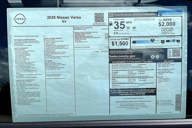 2025 Nissan Versa 1.6 SV