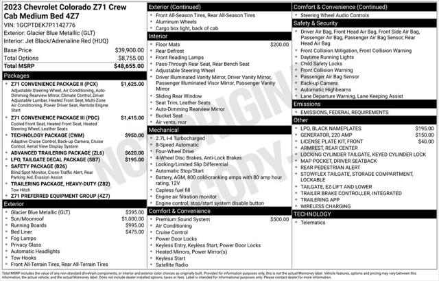 2023 Chevrolet Colorado 4WD Crew Cab Short Box Z71