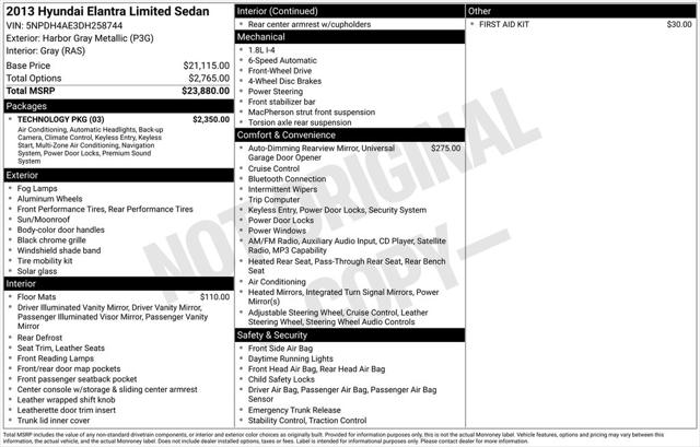 2013 Hyundai Elantra Limited