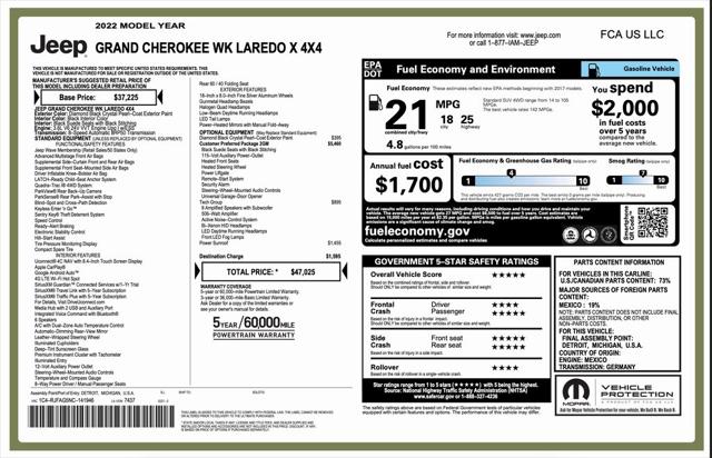2022 Jeep Grand Cherokee WK Laredo X 4x4