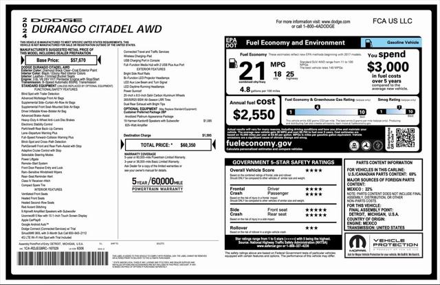 2024 Dodge Durango Citadel AWD 2024 Dodge Durango Citadel AWD