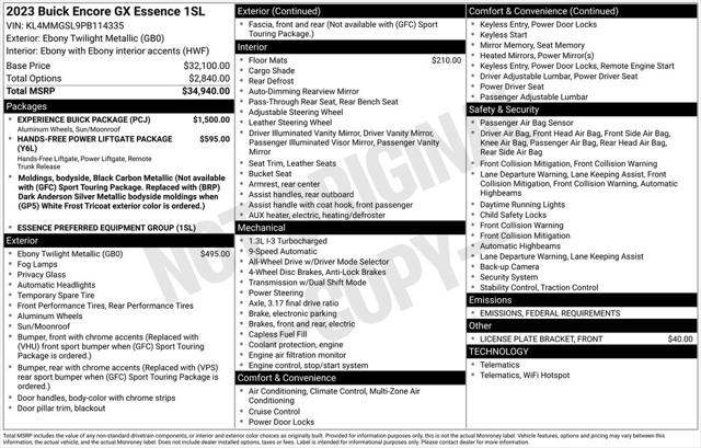 2023 Buick Encore GX Essence AWD