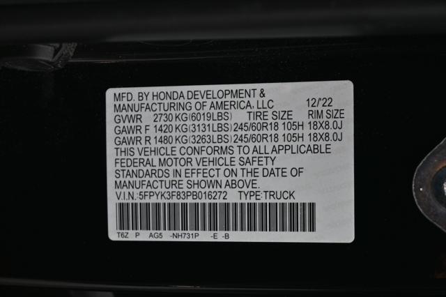 2023 Honda Ridgeline Black Edition