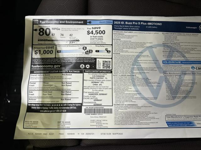 2025 Volkswagen ID. Buzz Pro S Plus with 4MOTION