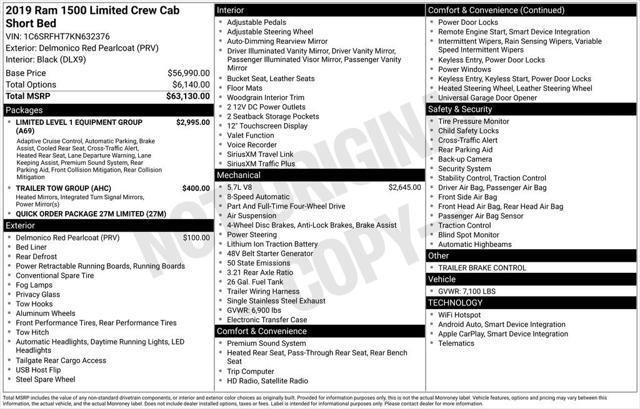 2019 RAM 1500 Limited Crew Cab 4x4 57 Box