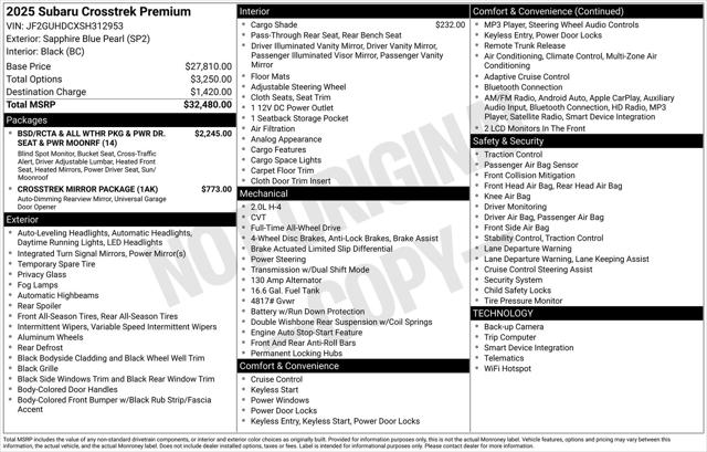2025 Subaru Crosstrek Premium