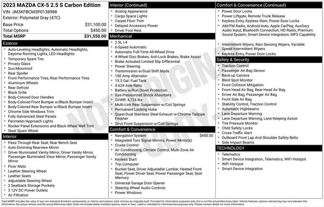 2023 Mazda CX-5 2.5 S Carbon Edition