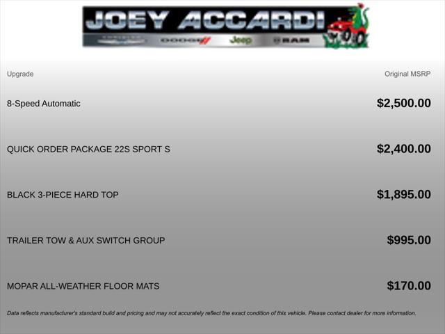 2026 Jeep Wrangler WRANGLER 4-DOOR SPORT S