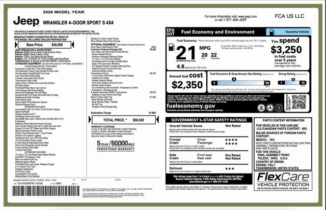 2026 Jeep Wrangler Sport S