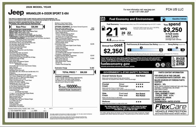 2026 Jeep Wrangler Sport S